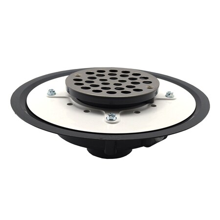 Jones Stephens 2in. Heavy Duty PVC Drain Base with 3-1/2in. Plastic Spud and 5in. Stainless Steel Strainer D53442